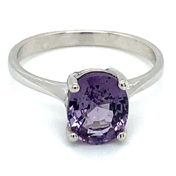 Spinel 2.05ct Solid 14K White Gold Ring